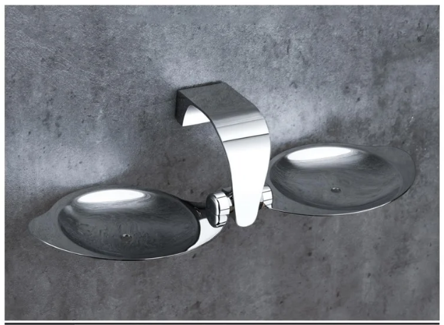 DOUBLE SOAP DISH CROME